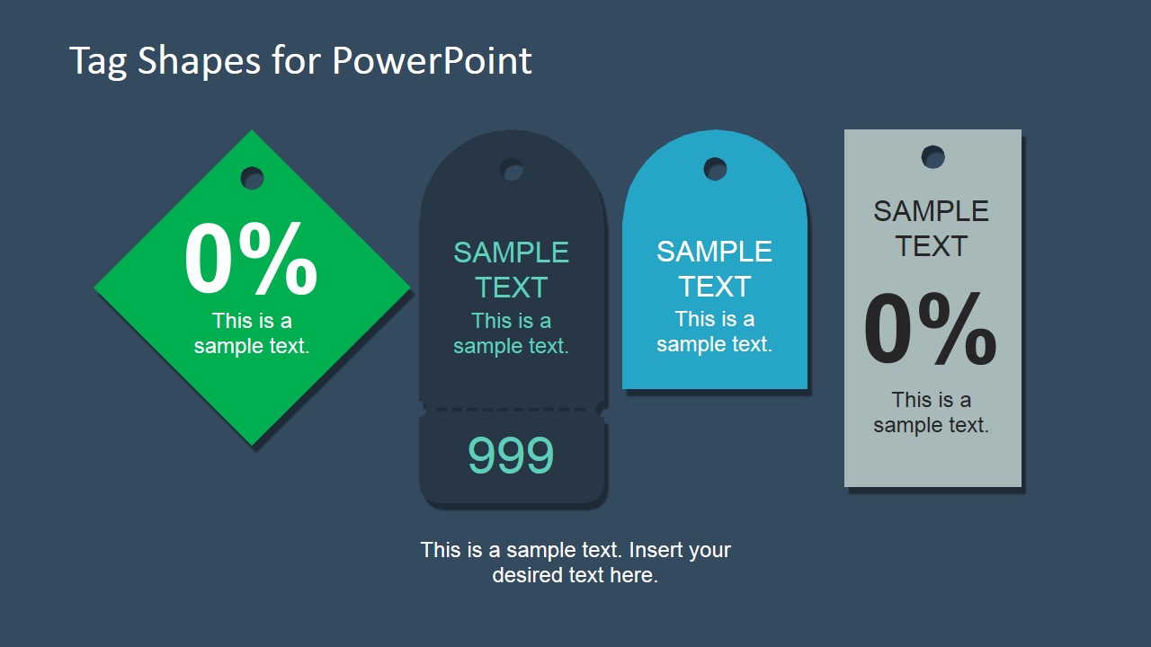 Infographic Tags Shapes for PowerPoint SlideModel