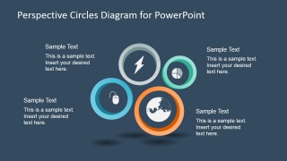 4 Circular Perspective Diagram for PowerPoint