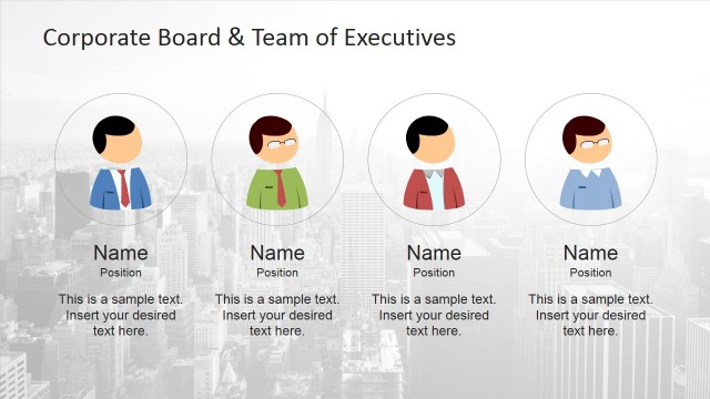 Executives Team Descriptor Slide Design