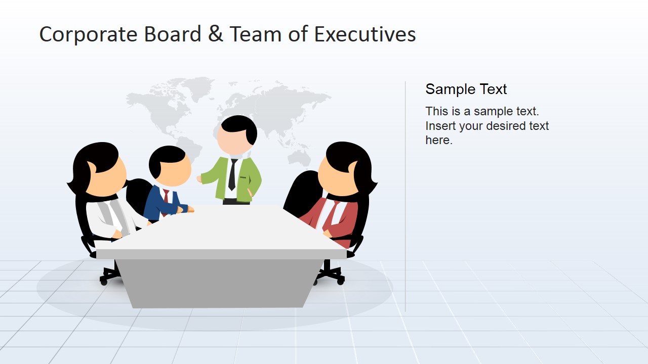 Corporate Board and Team of Executives SlideModel