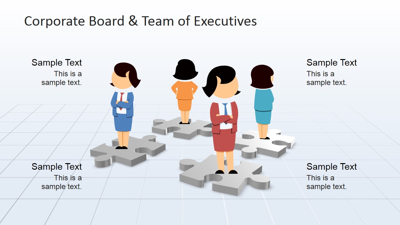 Corporate Board and Team of Executives SlideModel