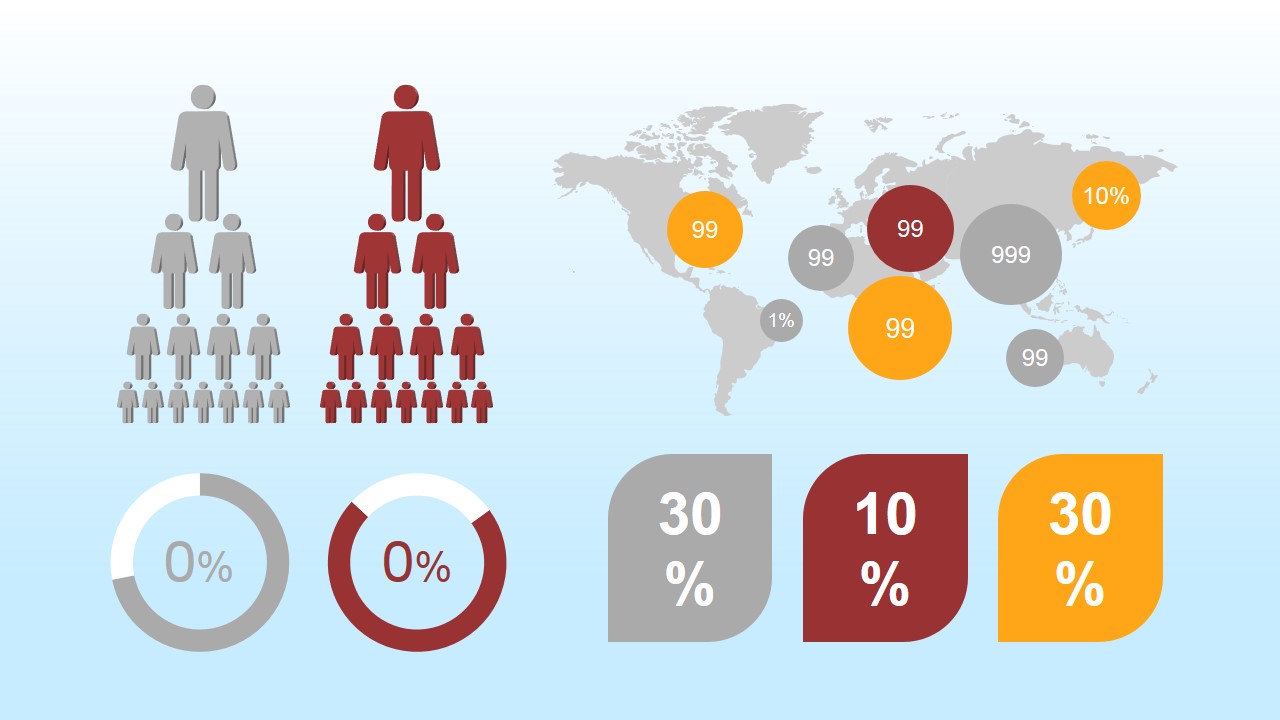 Demographics PowerPoint Icons for Infographics