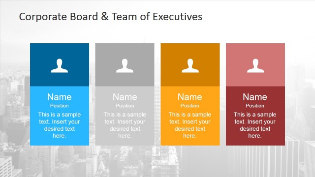 Team Line-up with Placeholders for PowerPoint