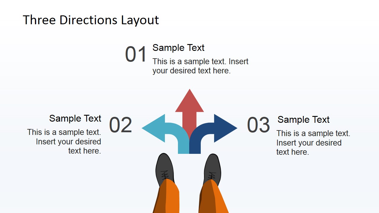 Three Directions PowerPoint Theme - SlideModel