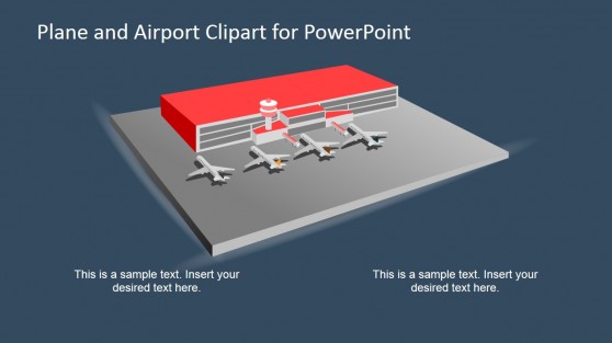 3D Airplane and Airport Shapes for PowerPoint
