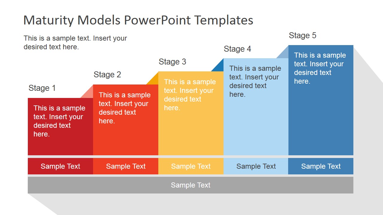 PowerPoint Model Bar Chart for Business Growth