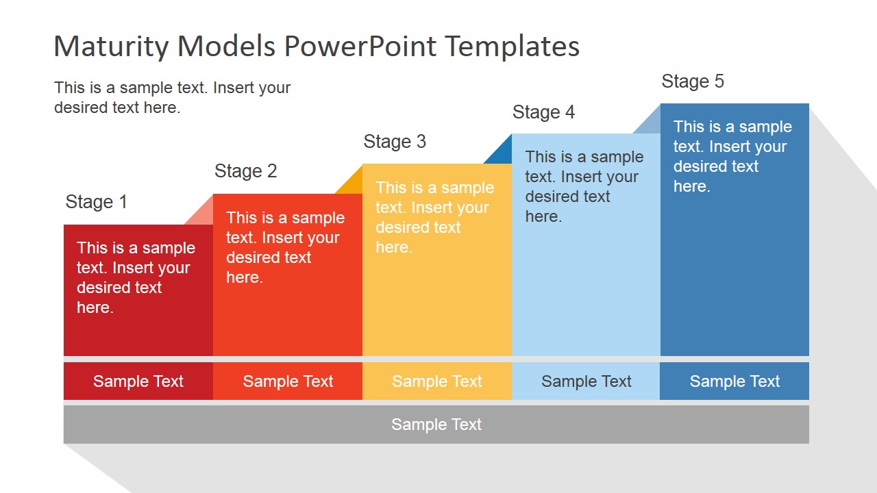 Flat Maturity Models PowerPoint Template SlideModel