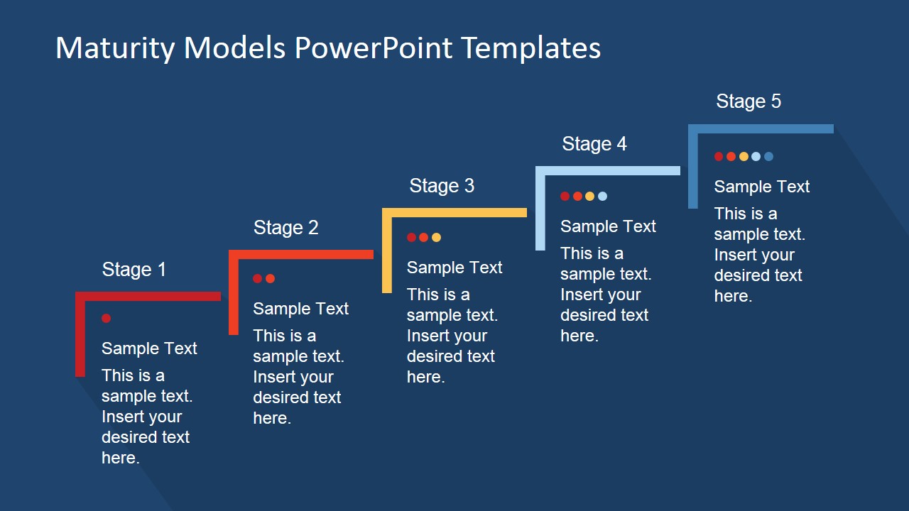 Flat Maturity Models PowerPoint Template SlideModel