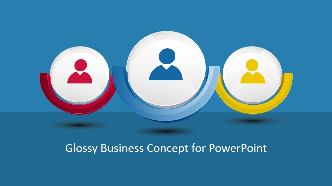 Glossy Business Concept Template for PowerPoint SlideModel