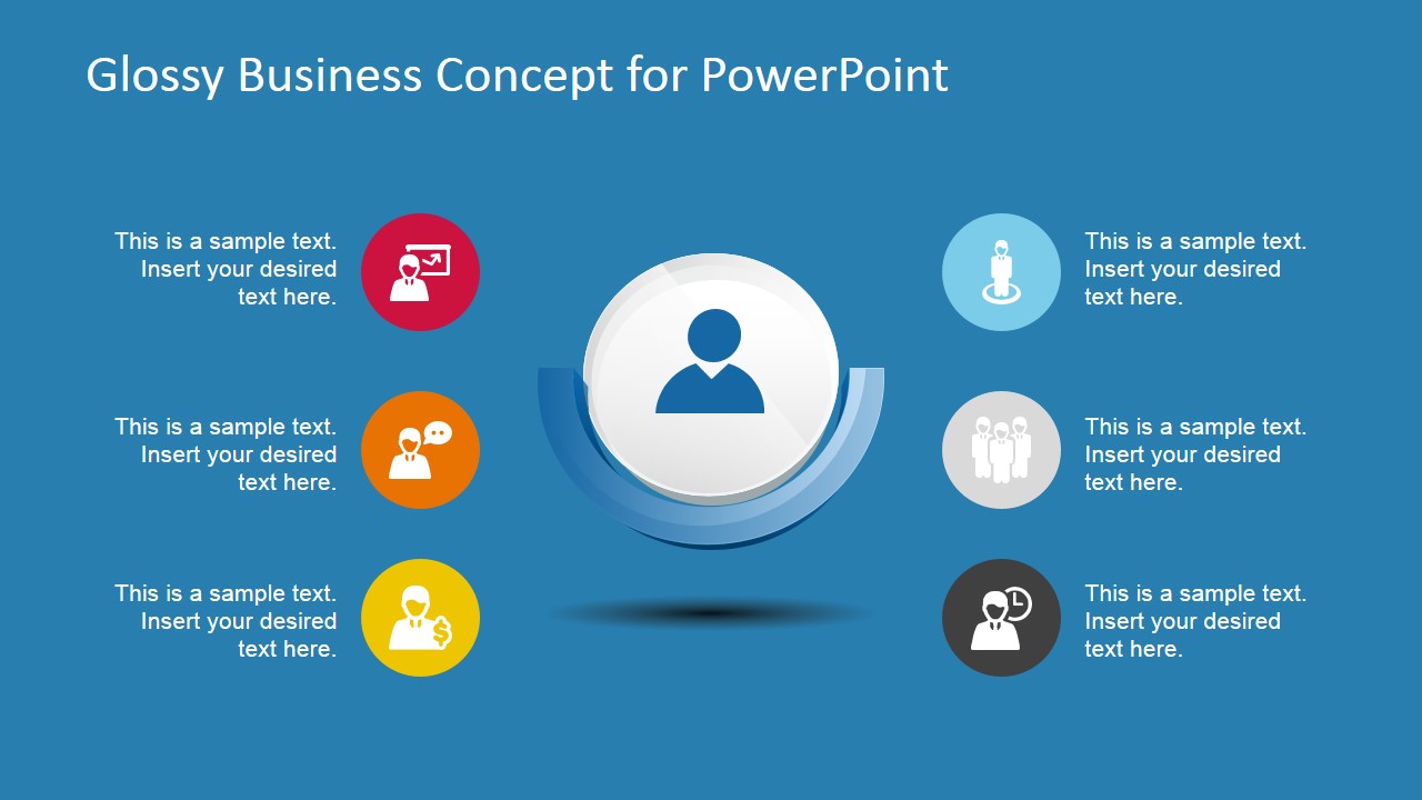 Glossy Business Concept Template for PowerPoint SlideModel