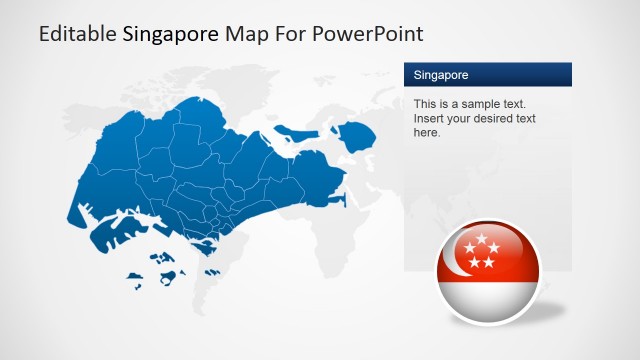 Singapore Political Outline PowerPoint Map