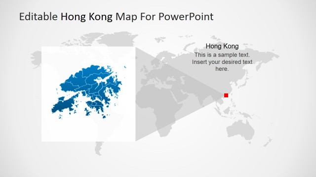 Extracted View of Hong Kong Map from Worldmap