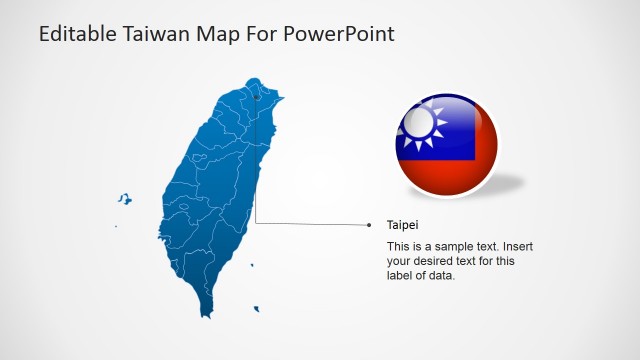 Taipei Taiwan Capital Marker for PowerPoint