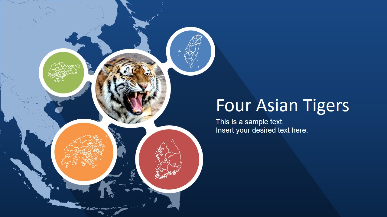 Four Asian Tigers Cover Slide Design - SlideModel funnel diagram icon 