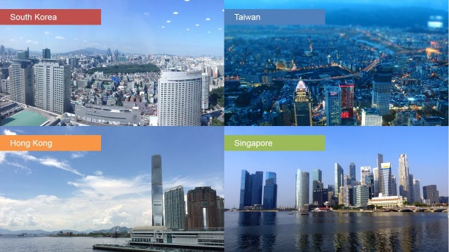 Four Asian Tigers Major Cities Slide Design
