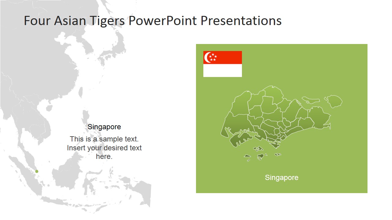 PowerPoint Map of Singapore and Southeast Asia