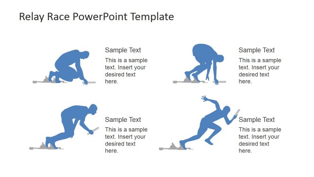 Runner’s Starting Positions PowerPoint Silhouettes