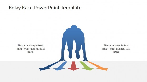 Runner Start with Multi-Colored Arrows