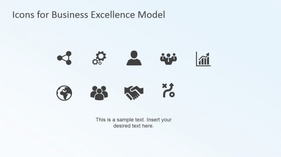 Business Excellence PowerPoint Model (EFQM) Clip Art Icons