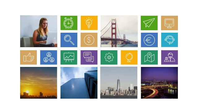 Four Main Columns and Three Rows Tiles Layout