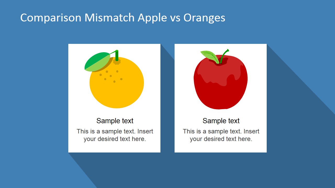 Compare Apples and Oranges Clipart SlideModel