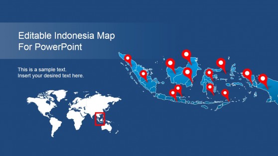 Slide of Indonesia Cover PowerPoint Map