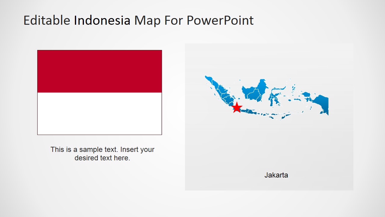 PowerPoint Indonesia Map with Jakarta Marker
