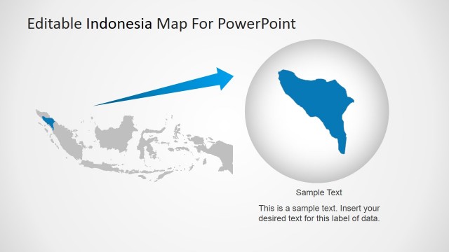 Highlighted State at Indonesia PowerPoint Map