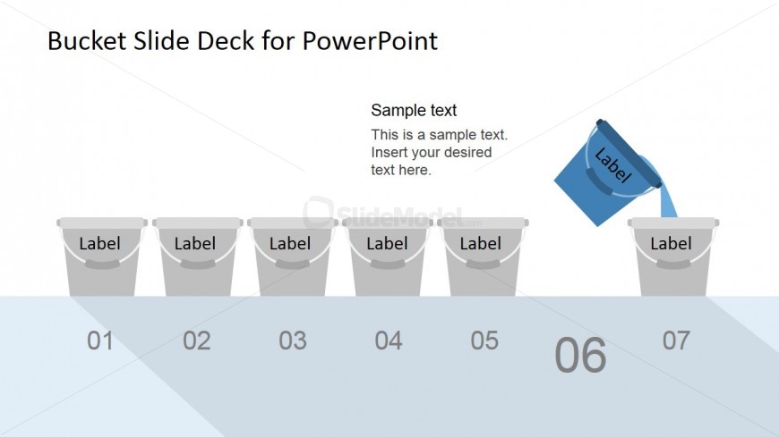 Buckets Clipart Diagram for PowerPoint