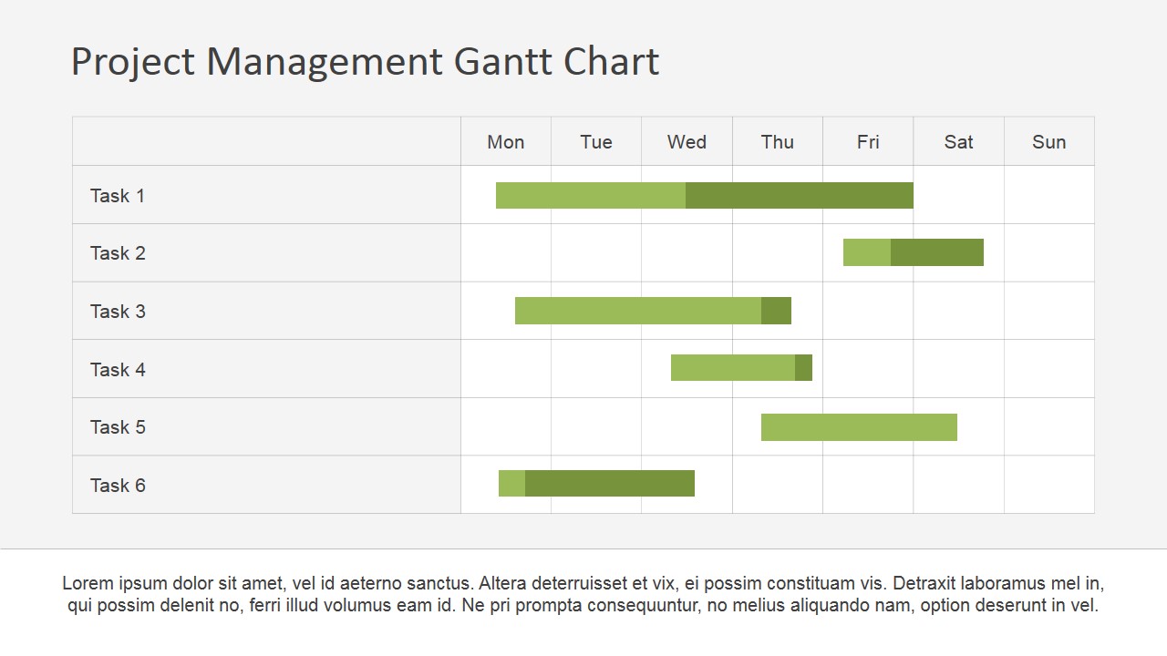 Project Management Task Chart