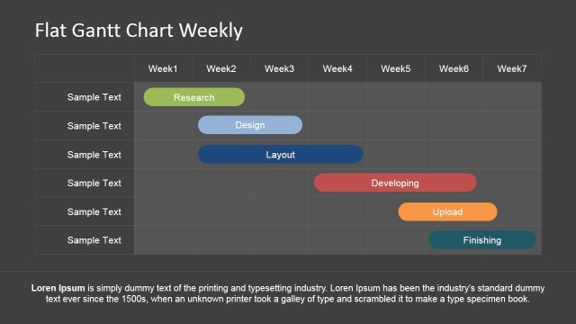 Weekly Schedule Gantt Chart for PowerPoint