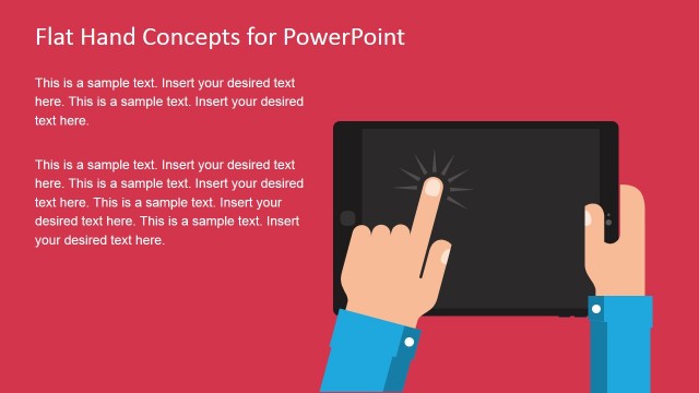 Tap Screen Flat Hand Graphic