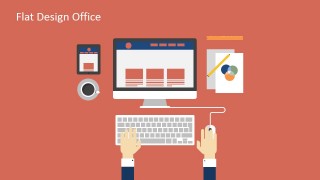 Computer Desk Illustration for PowerPoint