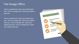 Task List & Notepad Shape with Flat Hand