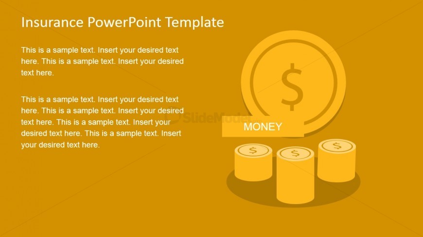 Insurance Slide Design with Coin Shapes