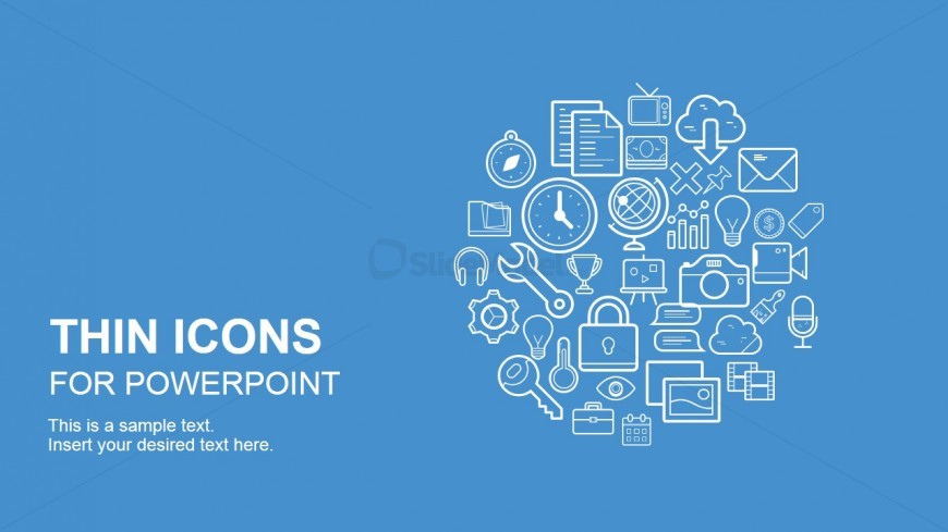 Creative Thin Icons Collection for PowerPoint