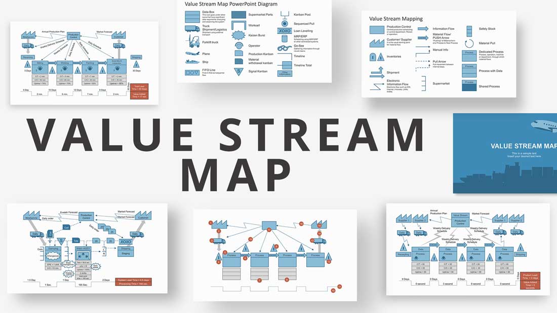 Value Stream Map PowerPoint Diagram SlideModel Value Stream Map PowerPoint Diagram SlideModel
