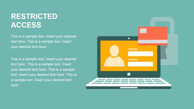 Flat Restricted Security Access Graphic for PowerPoint