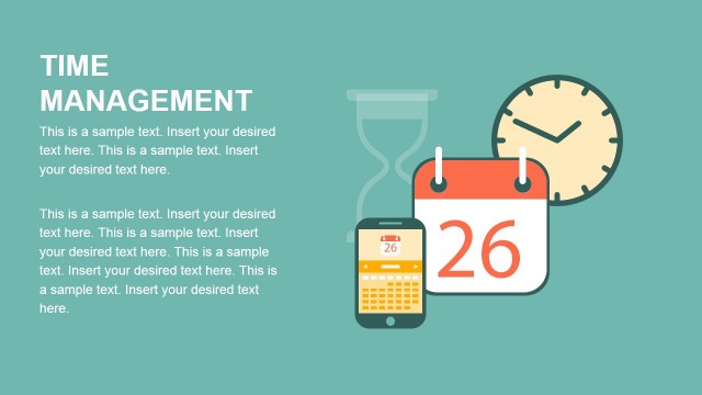Flat Time Management Slide Graphics