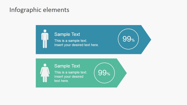 Flat Demographic Banners for PowerPoint