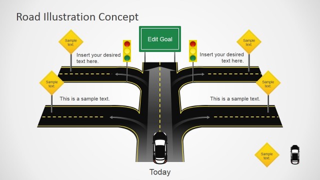 Road Illustration Concept for PowerPoint