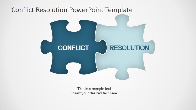 Conflict Resolution Jigsaw Puzzle Shapes for PowerPoint