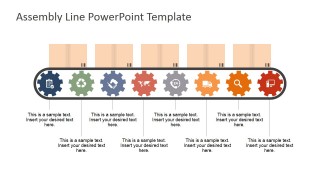 PowerPoint Gear Shapes in Conveyor Belt