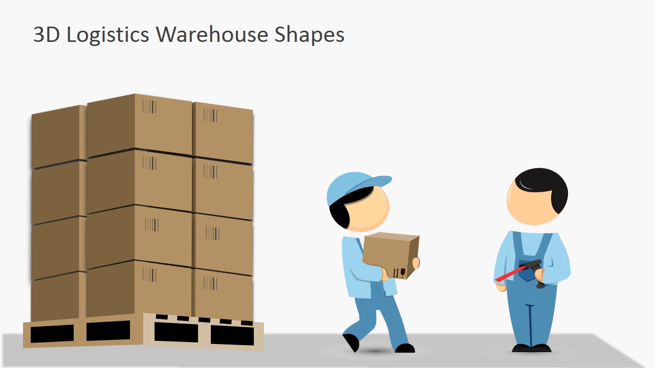 PPT Clipart Workers Boxes and Pallets
