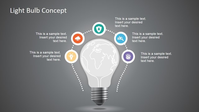 World Map & Light Bulb Design Concept