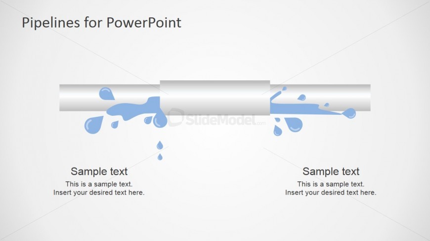 PowerPoint Tube Shape Leaking Pipeline