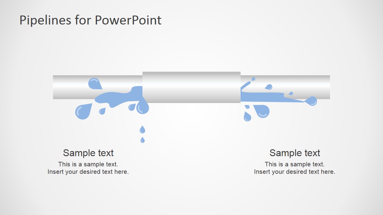 Flat Pipeline PowerPoint Shapes - SlideModel