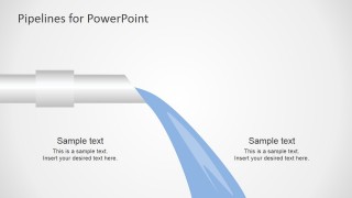 PowerPoint Shapes of Pipeline and Water Flow