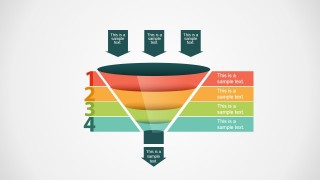 4 Steps Sales Funnel Slide Design for PowerPoint