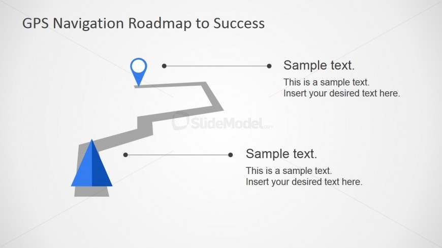 GPS Map Illustration Concept for PowerPoint